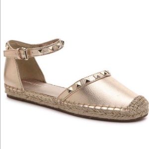 Marc Fisher Gold Graze Rockstud Espadrilles size 9